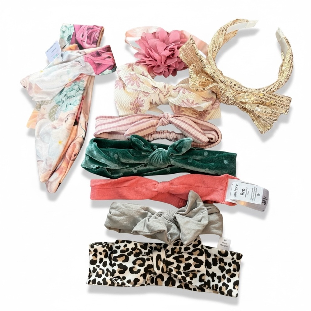 Infant Toddler Headwrap Bow Headband Lot Boutique Mixed Prints A20